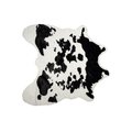 Palacedesigns 0.25 x 4.25 x 5 in. Faux Hide Rug Sugarland Black &amp; White PA2479196